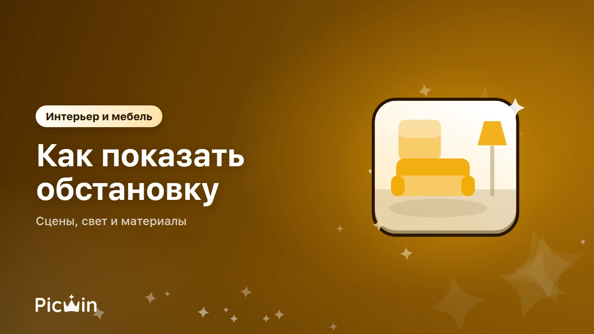 Интерьер и мебель: как показать товар и обстановку без съёмки