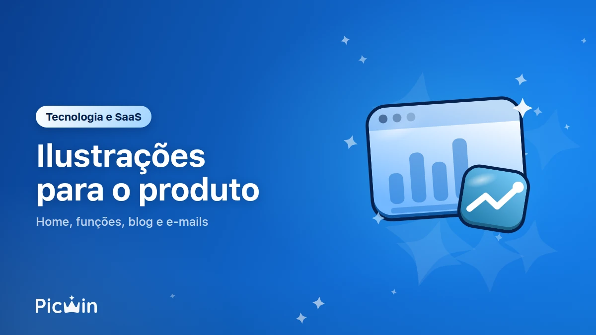 Tecnologia e SaaS: ilustrações para produto, site e blog